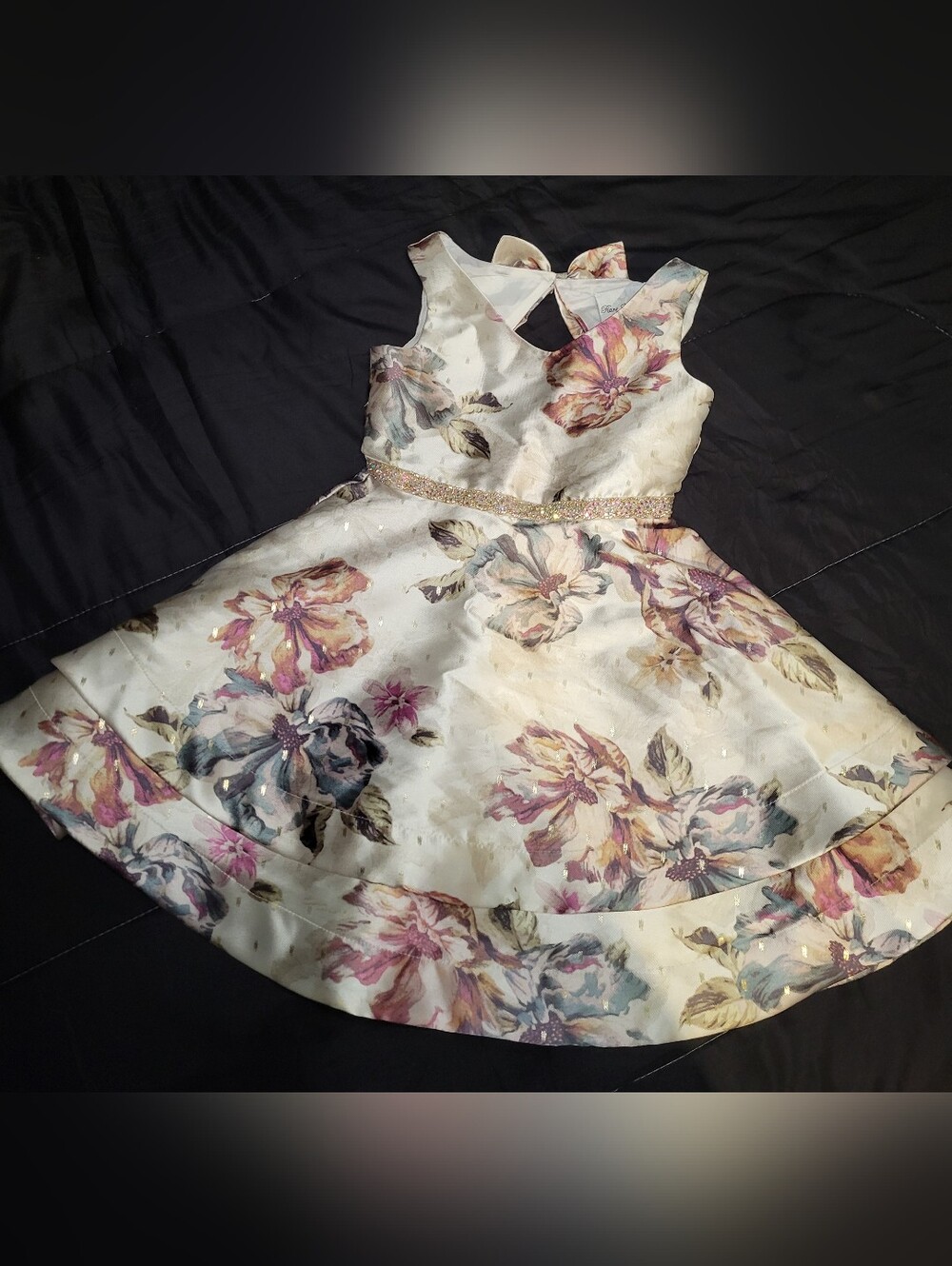 Floral Sparkle Girls' Party Dress
